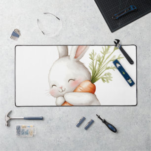 Lapin mignon à l'aquarelle amour de carotte