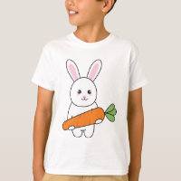 lapin mignon avec T-shirt carotte