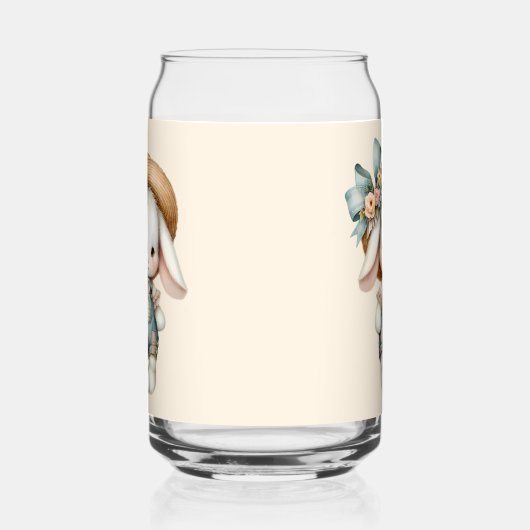 Lapin mignon dans les couloirs avec Casquette pail (Gauche)