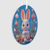 Lapin mignon entouré de décorations (devant)