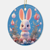 Lapin mignon entouré de décorations (Gauche)