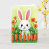 Lapin Mignon et Carte de Légumes (Fleur jaune)