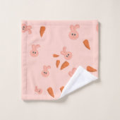 Lapin Mignon et Motif Carotte (Gant de toilette)