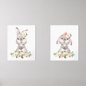Lapin mignon, Lapin, Fleurs roses, Nourriture pour (Recto)