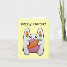 Lapin Mignon Personnalisable - Carte Joyeuses Pâqu