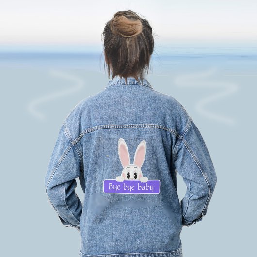 Lapin mignon qui regarde avec message