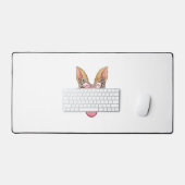 Lapin Mignon Visage de Lapin Lunettes de Léopard F (Clavier et souris)