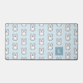 Lapin motif visage de lapin mignon monogrammé (Recto)