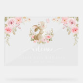 Lapin, Papillon, Fleurs, Bienvenue pour le premier (Recto)