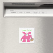 Lapin Pâques Rose - Aimant (In Situ (Lave-vaisselle))