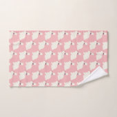 Lapin Pâques Rose Sur Tout Apron (Serviette à main)