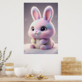 Lapin pastel mignon – Art de poster de lapin Kawai (Cuisine)