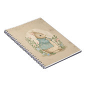 lapin pierre vintage avec carnet de fleurs (Côté Droit)