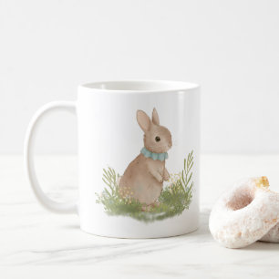 lapin pierre vintage avec fleurs Café Mug