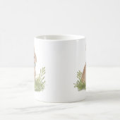 lapin pierre vintage avec fleurs Café Mug (Centre)