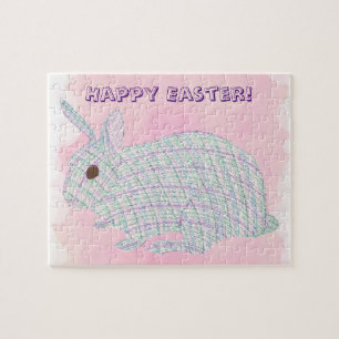 Lapin Plaid Rabbit Joyeux Puzzles de Pâques