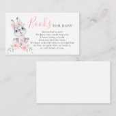 Lapin Rose Apporte une carte de livre (Devant / Derrière)