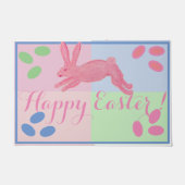 Lapin rose Oeufs lapin tapis Tapis de porte (Devant)