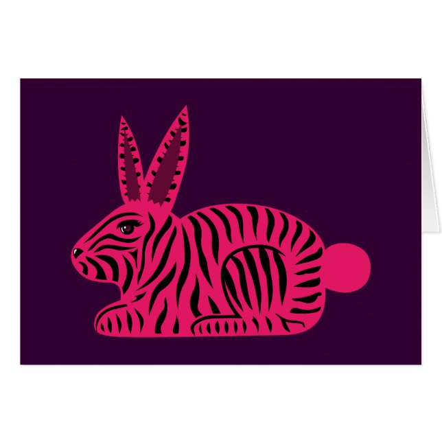 Lapin rose Zebra (Devant horizontal)