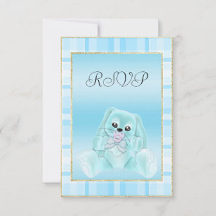 Lapin sarcelle mignon RSVP Baby Shower