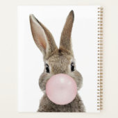 Lapin soufflant du chewing-gum rose (Dos)