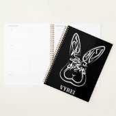 Lapin tribal noir et blanc (Devant avec enveloppe)