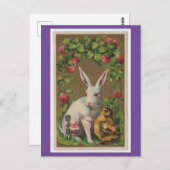 Lapin vintage Avec Carte Postale Chick (Devant / Derrière)
