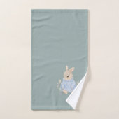 lapin vintage Beatris avec des fleurs (Serviette à main)