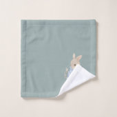 lapin vintage Beatris avec des fleurs (Gant de toilette)
