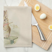 LAPIN VINTAGE, SERVIETTE DE CUISINE EN PASTEL DE (Quart Plié)