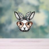 Lapin Visage Pâques Léopard Lunettes Filles Femmes (Neutre)