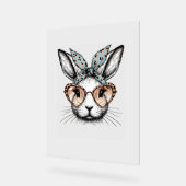 Lapin Visage Pâques Léopard Lunettes Filles Femmes (Angle)