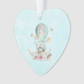 Lapin Whimsical Riding dans un ballon à air chaud (devant)
