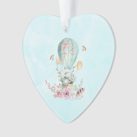 Lapin Whimsical Riding dans un ballon à air chaud (devant)