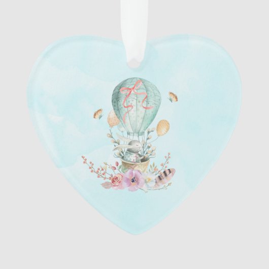 Lapin Whimsical Riding dans un ballon à air chaud (devant)