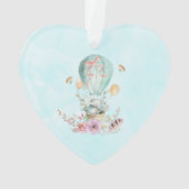 Lapin Whimsical Riding dans un ballon à air chaud (dos)