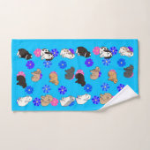 Lapins à oreilles de disquette (Serviette à main)