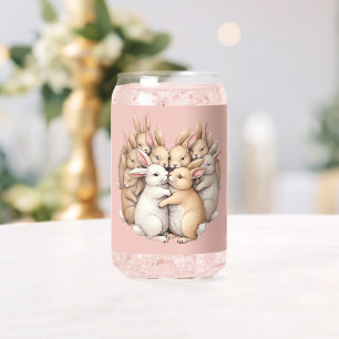 Lapins adorables dans une illustration de câlin pa