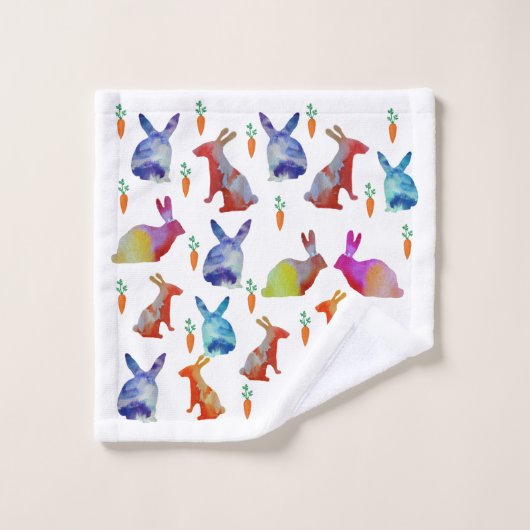 Lapins Art coloré, Pâques (Gant de toilette)