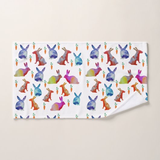 Lapins Art coloré, Pâques (Serviette à main)