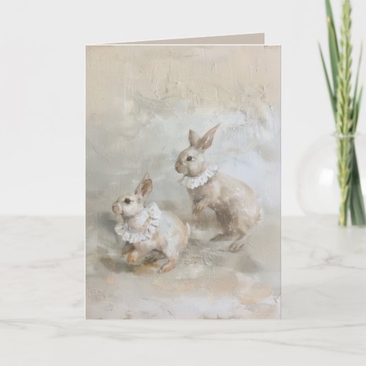Lapins - Carte de vœux pliée (Devant)