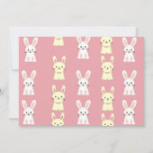 lapins colorés et roses pour invitation d'annivers (Dos)