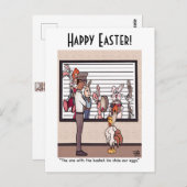 Lapins Dans Une Carte Postale Lineup (Devant / Derrière)