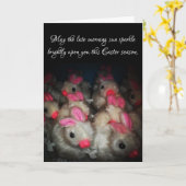 “Lapins de Pâques” Carte de Pâques (Fleur jaune)