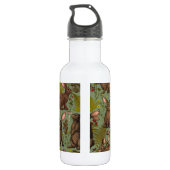 Lapins et bois Bouteille d'eau en acier inoxydable (Dos)