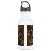 Lapins et bois Bouteille d'eau en acier inoxydable (Dos)