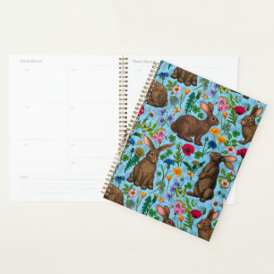 Lapins et fleur sauvage