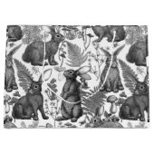 Lapins et flore boisée2 Grand sac cadeau (Devant)