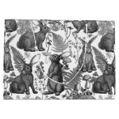 Lapins et flore boisée2 Grand sac cadeau (Dos)