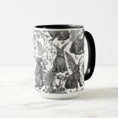 Lapins et flore boisée2 Mug (Devant droit)